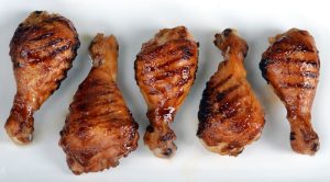 Juicy and flavorful chicken legs cooked to perfection on a Memphis Grill