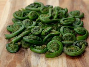 Fiddleheads Made on Pellet Grill