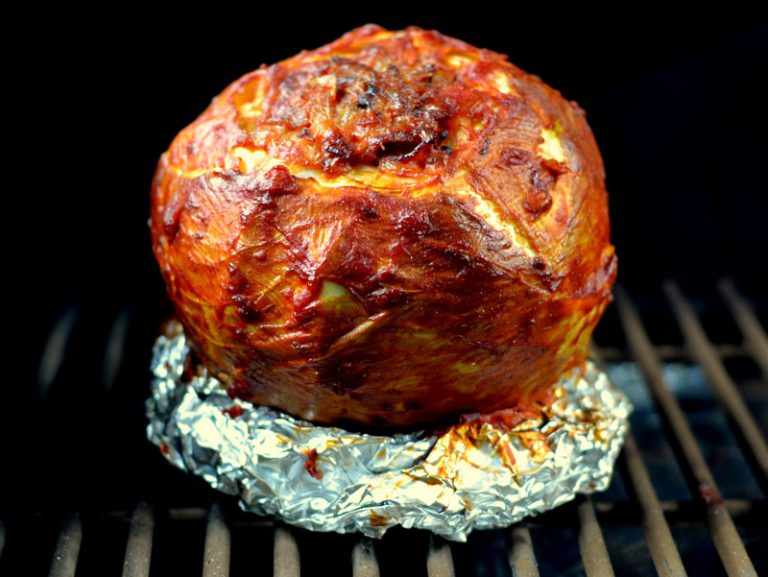 Smoked Cabbage with Bacon and Onion Stuffing Pellet Grill Recipes