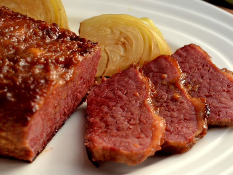 Glazed Corned Beef Braised In Guinness With Cabbage Memphis Wood Fire