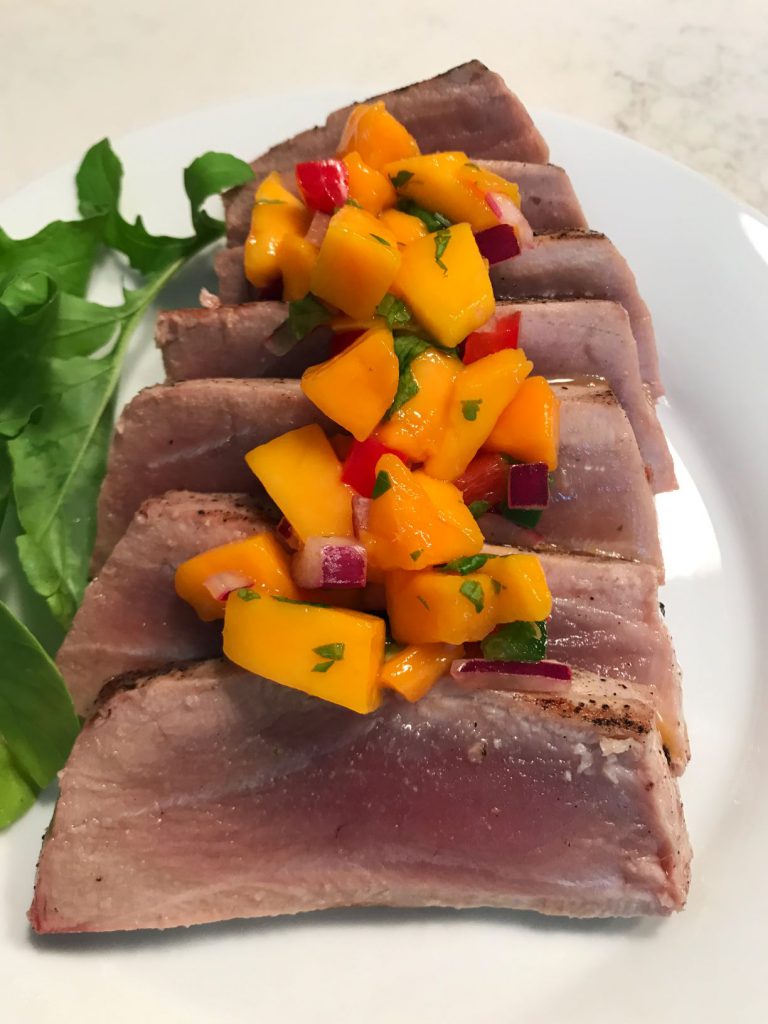 Tuna Steaks With Mango Salsa – Memphis Wood Fire Grills