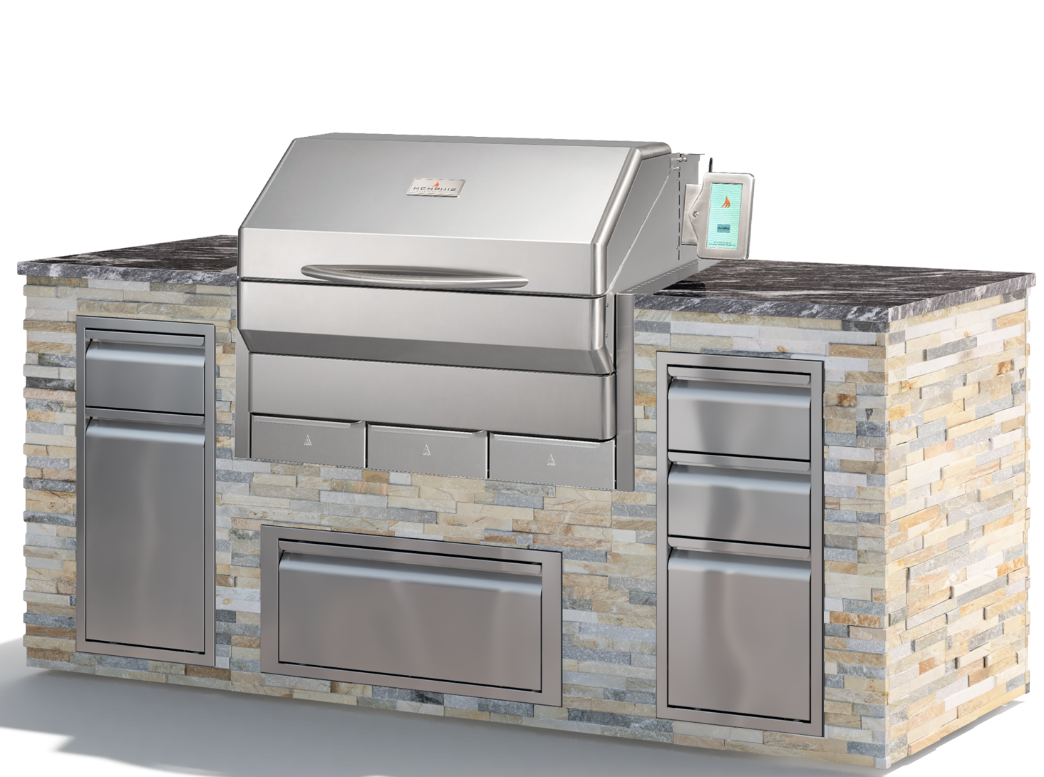 ultimate outdoor kitchen w grill sink refrigerator granite more