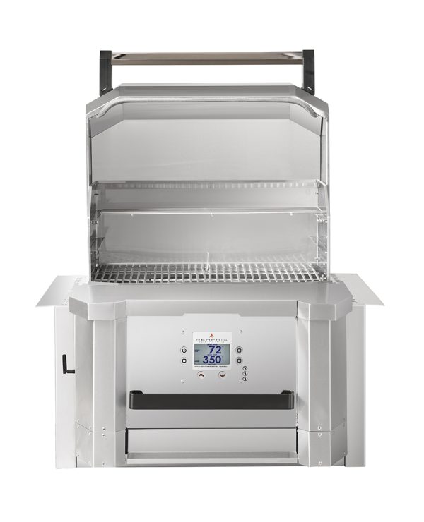 Open view of the Memphis Elevate Built-In pellet grill