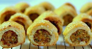 Grilling Chicken Sausage Rolls