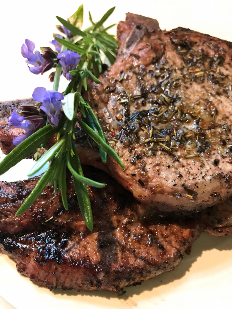 Herb Crusted Smoked Chops Smoked On A Memphis Wood Fire Grill